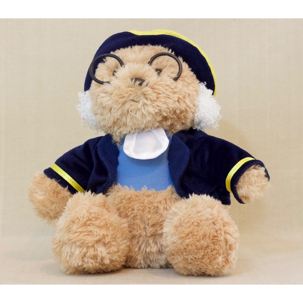 Aurora Snuggly Benjamin Franklin Bear‎ Plush Historical Stuffed Animal 10"